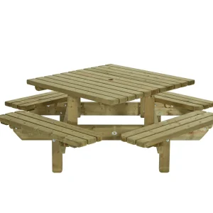 Talen - Picknicktafel - Bruin - 76x160x200 cm