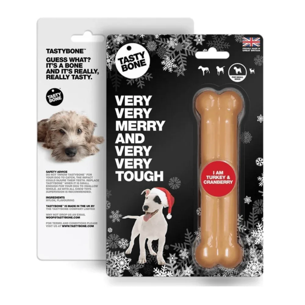 Tasty Bone - Kauwbot - Kerst - Kauwplezier - Kalkoen/Cranberry - 15cm - Image 2