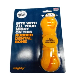 Tasty Bone - Mighty - Rubber Bot - Eindeloos Kauw & speelplezier - 15cm