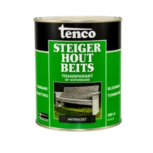 Tenco - Steigerhoutbeits - 1 Liter - Antraciet