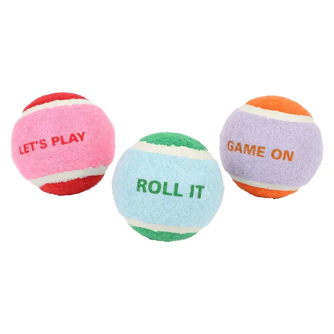 Tennisballen LET’S PLAY 3st – 6,4cm meerkleurig