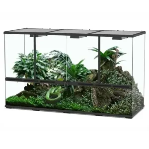Terrarium zwart 132 x 45 x 75 cm