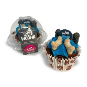 The Barking Bakery Carob Woofin met Glazuur - Blauw