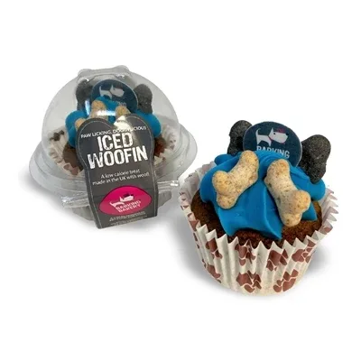 The Barking Bakery Carob Woofin met Glazuur - Blauw