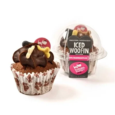 The Barking Bakery Vanilla Woofin met Carob Glazuur - 100 g