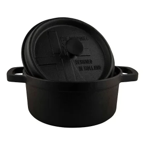 The Windmill Cast Iron BBQ Pan L 3,5L - Zwart - Large