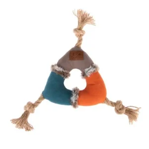 TIAKI hondenspeelgoed Threeside pluche touw