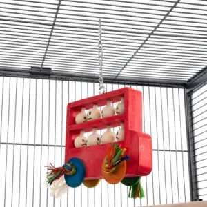 TIAKI houten speelgoed dubbeldekker bus voor vogels