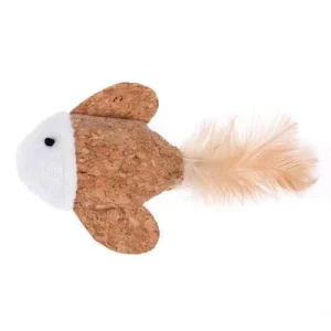 TIAKI Kattenspeelgoed kurk-vis met kattenkruid