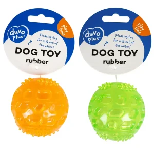 TPR Bal Squeaky 5,5cm oranje/groen