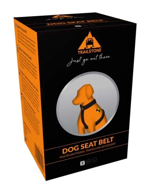 Trailstone Hond - Autogordel - zwart - L