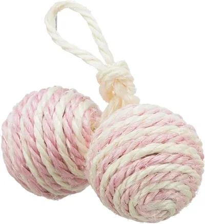 Trixie 2 Ballen aan Koord Sisal 4,5x4,5x4,5 cm 4 St - Assorti - Image 2