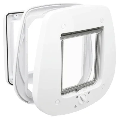 Trixie 4 Weg Kattenluik Speciaal voor Glas 27x26 cm - Wit