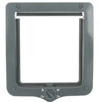 Trixie 4-Weg Kattenluik xl Met Tunnel Grijs 24X28 cm - Image 2