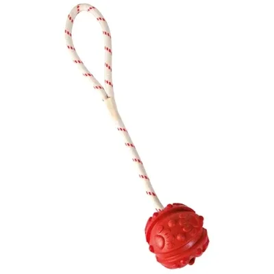 Trixie Bal aan Touw Natuurrubber Drijvend 7 cm 35 cm - Assorti - Image 2