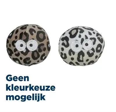 Trixie Bal Met Ogen Panterprint Met Kattenkruid / Catnip Assorti 5,5 cm 2 St