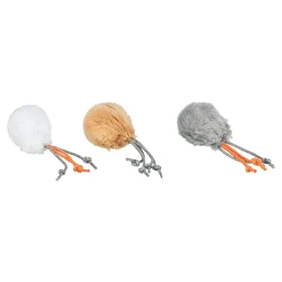 Trixie Bal met Touwtjes Pluche met Kattenmunt 4x4x4 cm 100 St - Assorti - Image 2