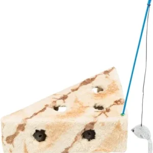 Trixie Cat's Cheese met Speelhengel Speelballen Pluche 36x26x8 cm 2 St