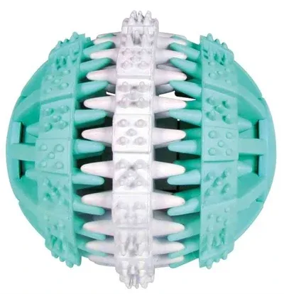 Trixie Denta Fun Natuurrubber Bal met Muntsmaak 7x7x7 cm 3 St