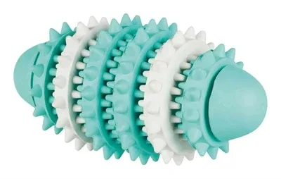 Trixie Denta Fun Natuurrubber Rugby met Muntsmaak 15 cm 3 St