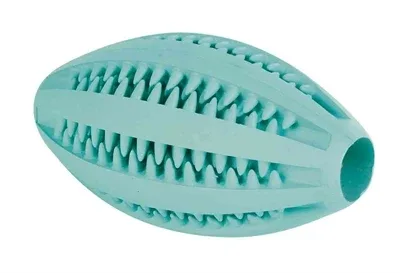 Trixie Denta Fun Rugby Bal Rubber Muntsmaak 11cm 3st