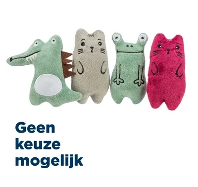 Trixie Dieren Pluche met Catnip 11 cm - Assorti