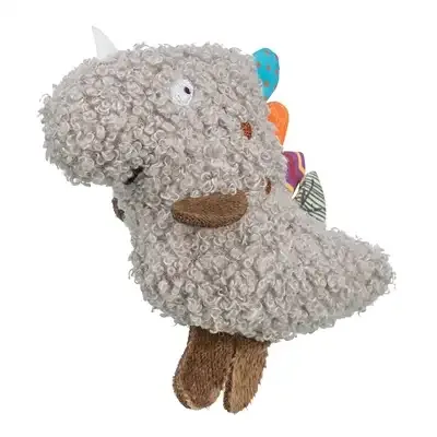 Trixie Dino Pluche Met Kattenkruid / Catnip Grijs 12 cm - Image 2