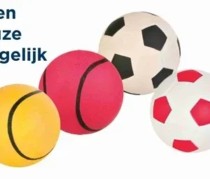 Trixie Drijvende Schuimrubber Bal 5,5x5,5x5,5 cm 4 St - Assorti