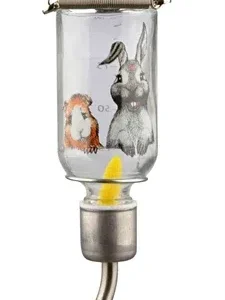 Trixie Drinkfles Honey Hopper Glas met Spanveer Draadbeugel 3 St - 125 ml