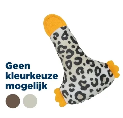 Trixie Eend Pluche Panterprint met Kattenkruid Catnip - Assorti