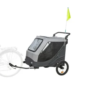 Trixie Fietskar Opvouwbaar Snelvouw Functie Tot 45Kg Grijs Xl 87,5X93/150X97 Cm