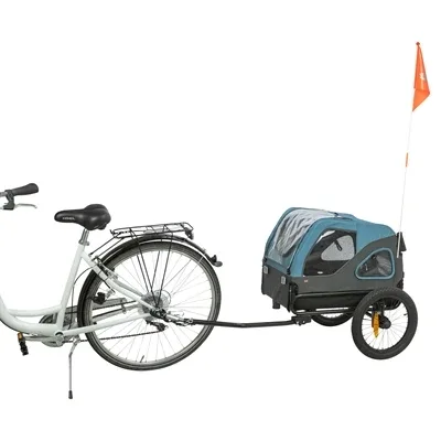 Trixie Fietskar Tot 23 Kg Blauw / Grijs S 70X88/131X88 Cm - Image 2