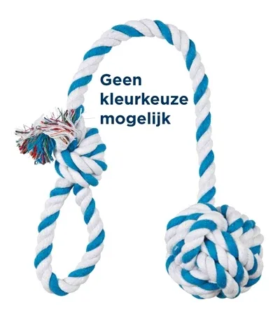 Trixie Flos met Touwbal 50x7x7 cm 3 St - Assorti