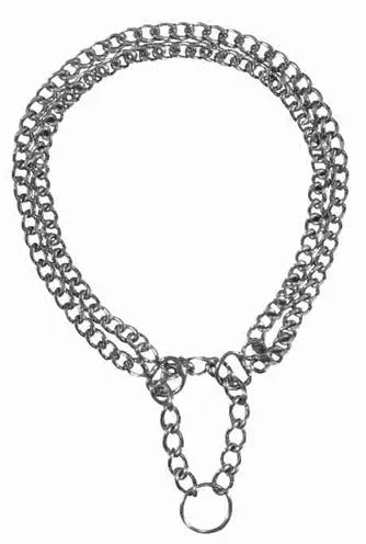 Trixie Halsband Hond Half Slip Ketting met 2 Rijen 40x0,2 cm