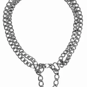 Trixie Halsband Hond Half Slip Ketting met 2 Rijen 45x0,25 cm