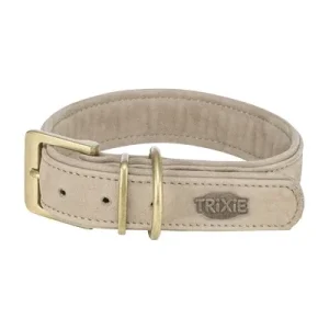 Trixie Halsband Hond Pure Leer Lichtgrijs
