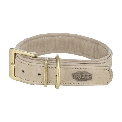 Trixie Halsband Hond Pure Leer Lichtgrijs