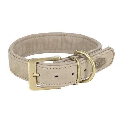 Trixie Halsband Hond Pure Leer Lichtgrijs - Image 2