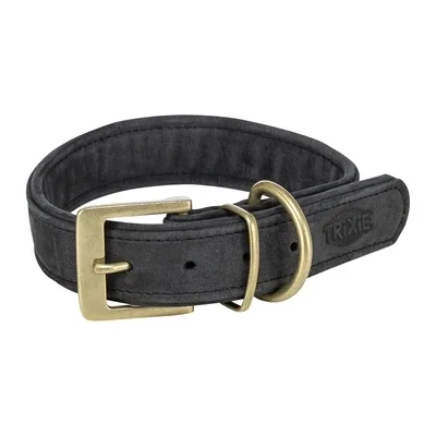 Trixie Halsband Hond Pure Leer - Zwart - Image 2