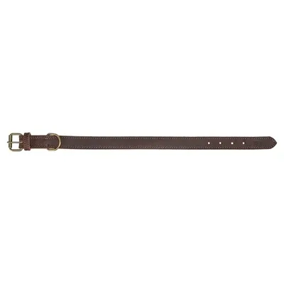 Trixie Halsband Hond Rustic Vetleer Donkerbruin 27x34x1,8 cm