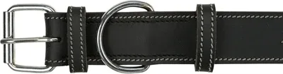 Trixie Halsband Hond Rustic Vetleer Heartbeat - Zwart - Image 2