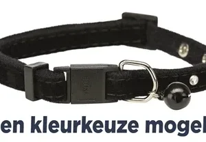 Trixie Halsband Kat Fluweel met Strass Steentjes 4 St - Assorti