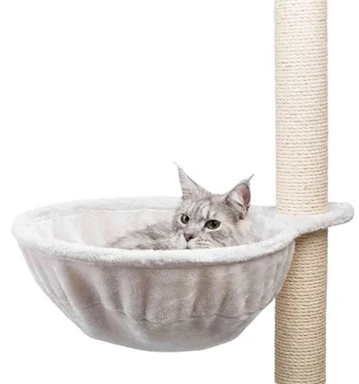 Trixie Hangmand voor Krabpalen Extra Strong Pluche Lichtgrijs 45x45 cm - 9 kg