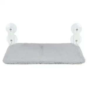 Trixie Hangmat Voor Aan Raam Opvouwbaar Pluche / Mesh Wit / Grijs 58X34 cm