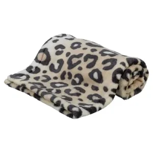 Trixie Hondendeken Leo Soft Pluche Panterprint 70x50 cm - Creme