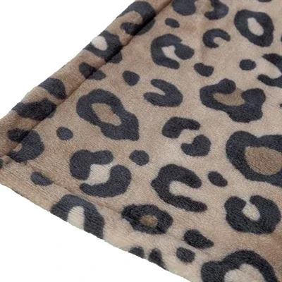 Trixie Hondendeken Leo Softpluche Panterprint Bruin 100x70 cm - Image 2