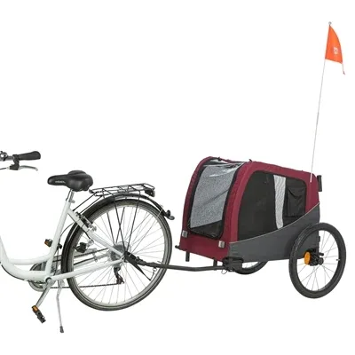 TRIXIE HONDENFIETSKAT GRIJS / ROOD - Image 2