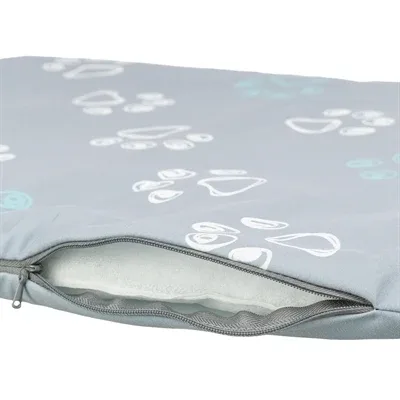 Trixie Hondenkussen Jimmy Cotton Look Ovaal Lichtgrijs 44x31 cm - Image 2
