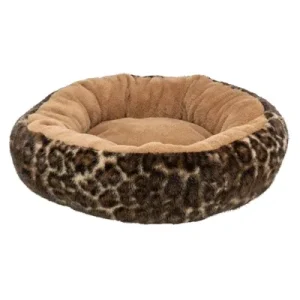 Trixie Hondenmand Leo Soft Rond Pluche Panterprint 50 cm - Bruin
