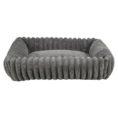 Trixie Hondenmand Lonni Ribfluweel Hoekig 80x60 cm - Grijs